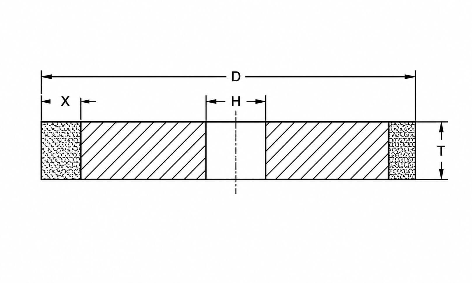 1A1 diamond grinding wheel drawing