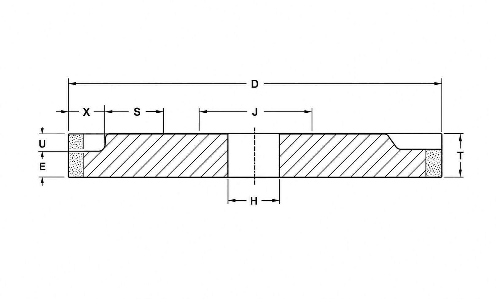 3A1 diamond grinding wheel drawing