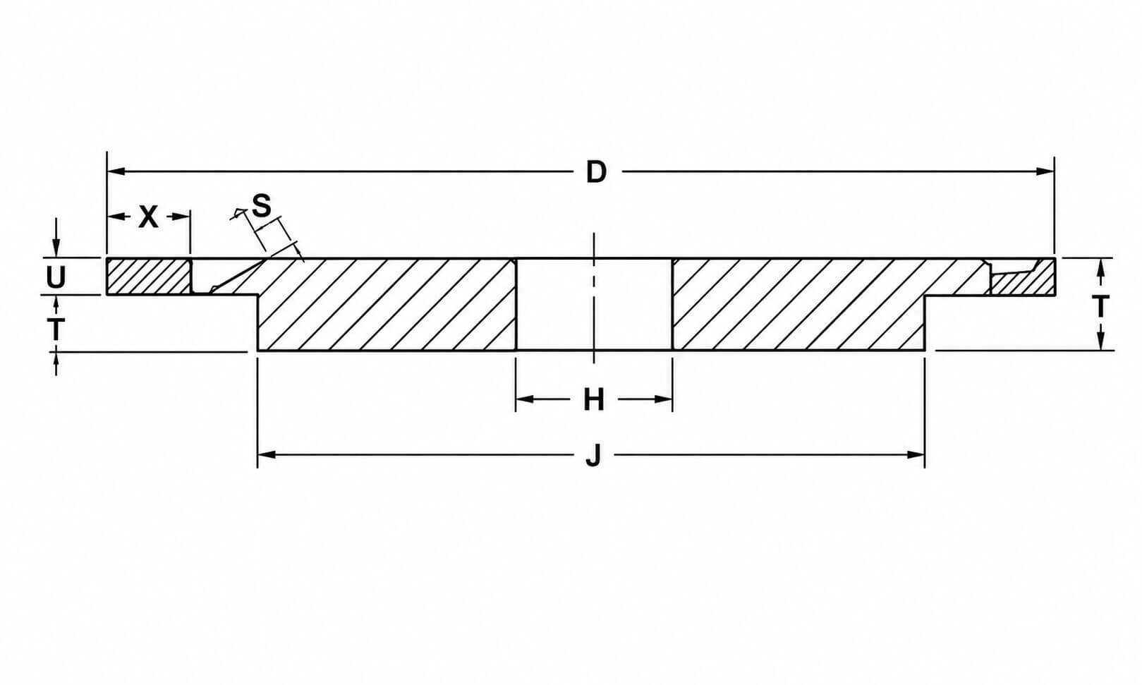 14A1 diamond grinding wheel drawing