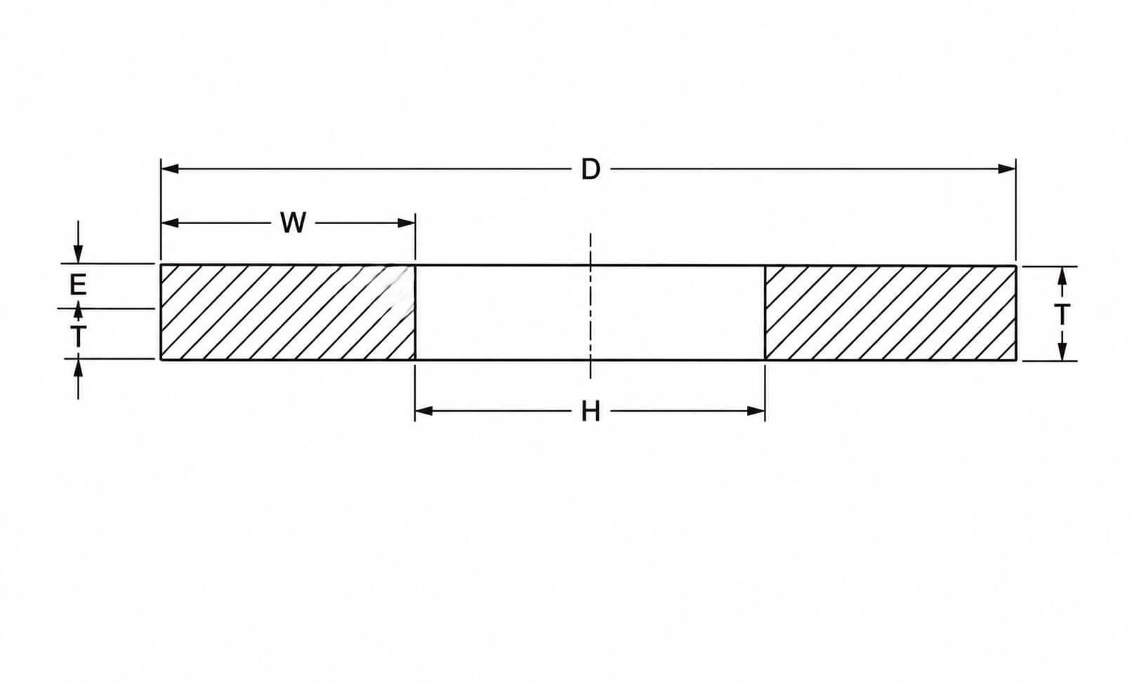 2A2 diamond grinding wheel drawing