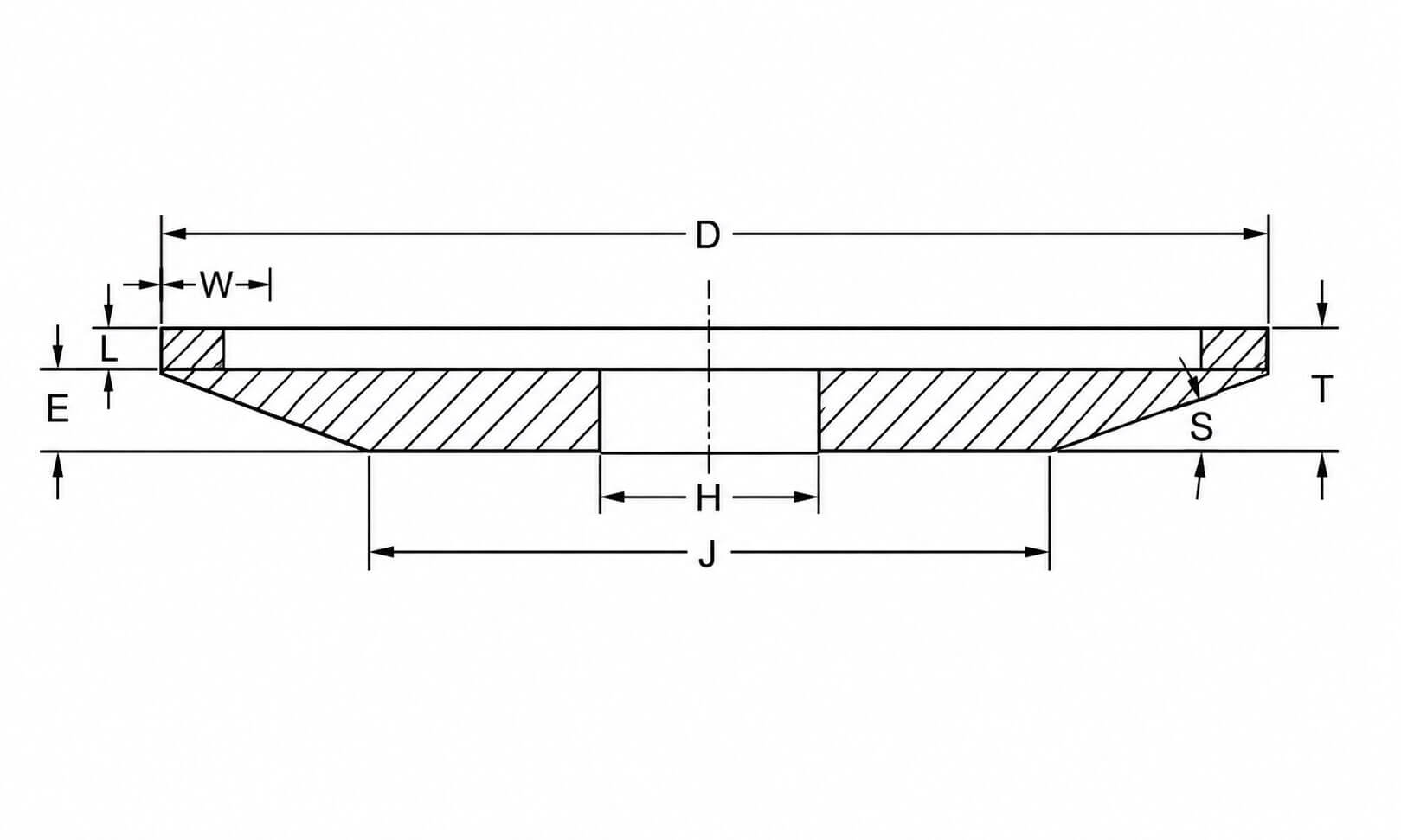 4A2 diamond grinding wheel drawing